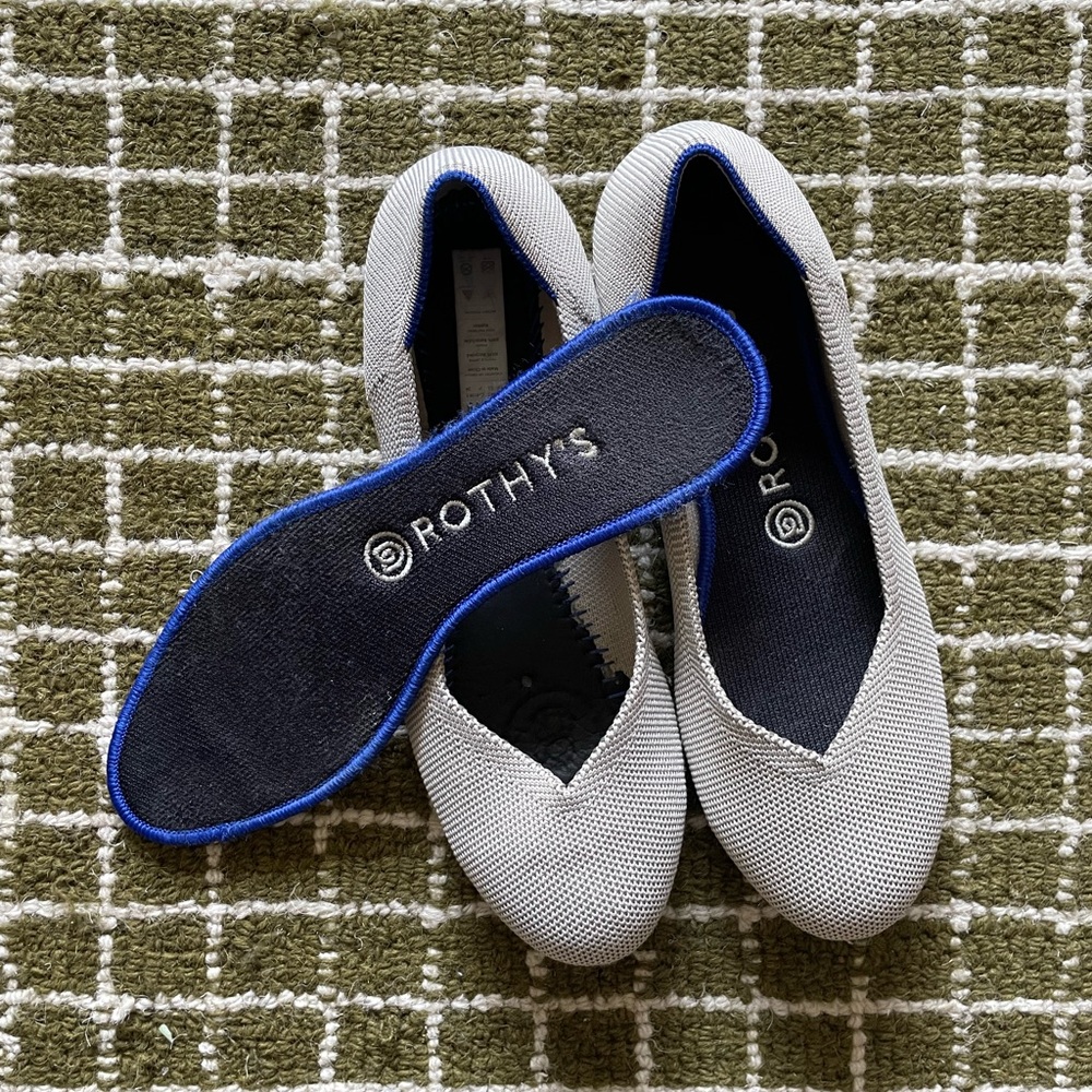 Rothy's Gray Knit Flats